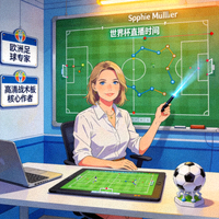 技战术分析师Sophie Müller，欧洲足球专家，世界杯直播时间高清战术板核心作者