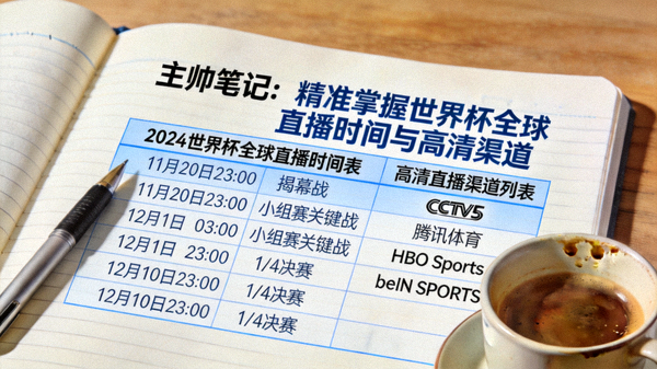 主帅笔记：精准掌握世界杯全球直播时间与高清渠道
